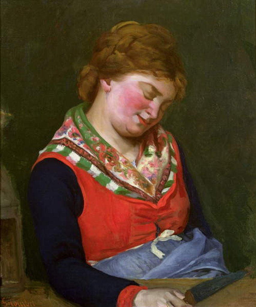 Detail of Peasant Woman Sleeping, 1853 by Gustave Courbet