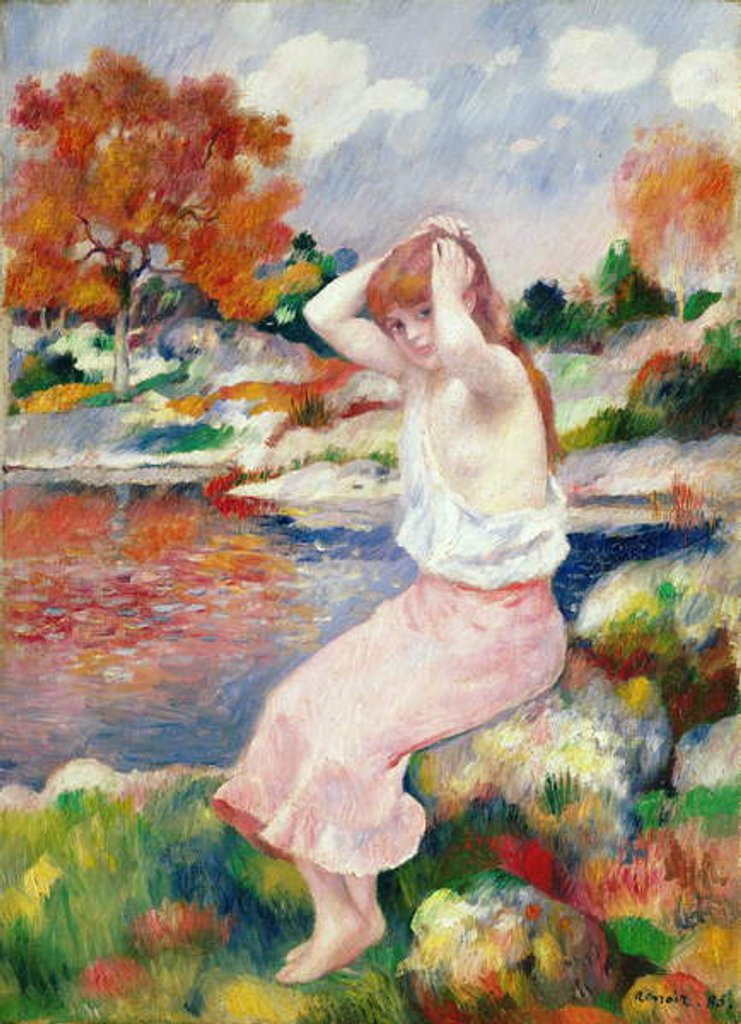 Detail of Bather, 1885 by Pierre Auguste Renoir