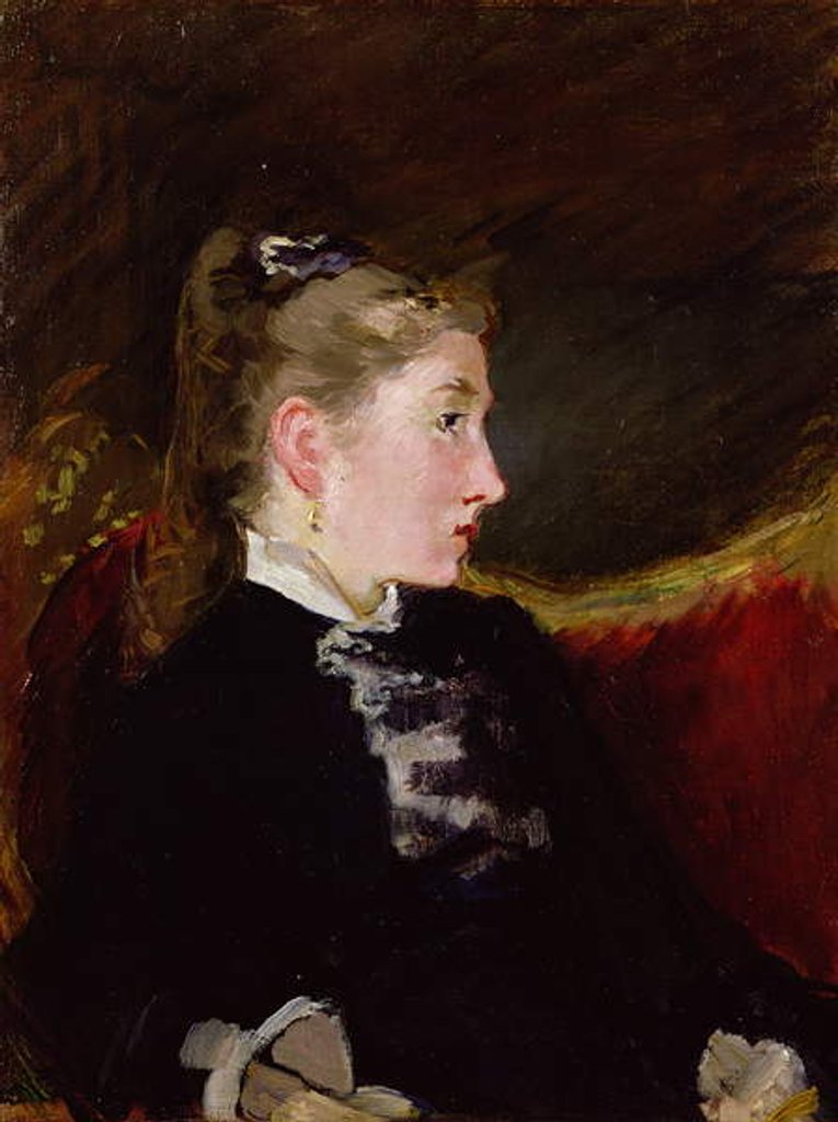 Detail of Profile of a Young Girl - Mlle. Ellen Andree, c.1860 by Edouard Manet