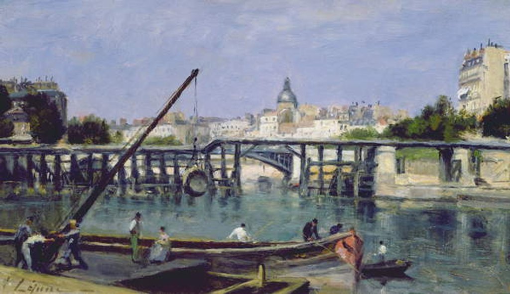 Detail of The Seine by Stanislas Victor Edouard Lepine