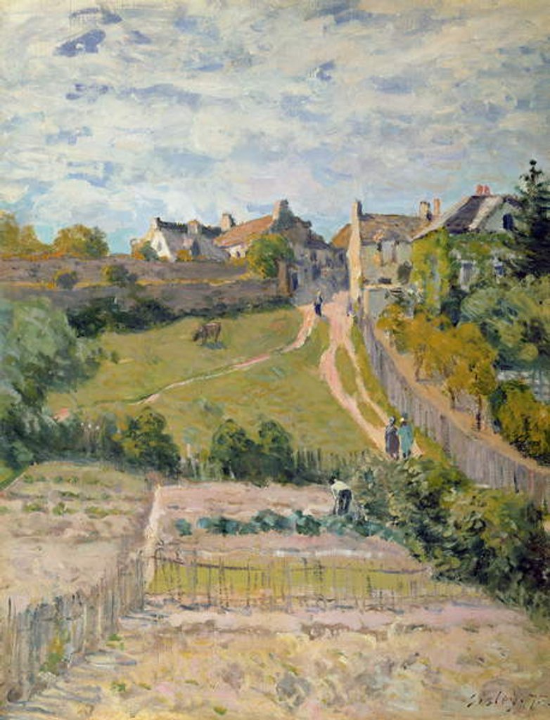 Detail of The Climbing Path, 1875 by Alfred Sisley