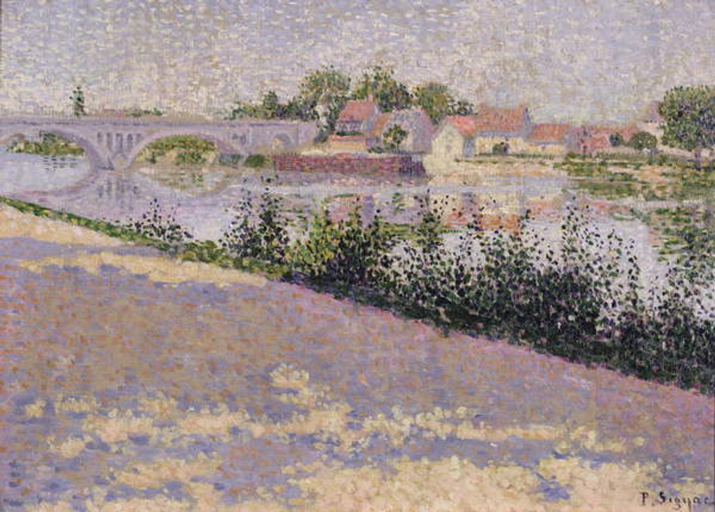 Detail of Les Andelys, Port Morin, 1886 by Paul Signac