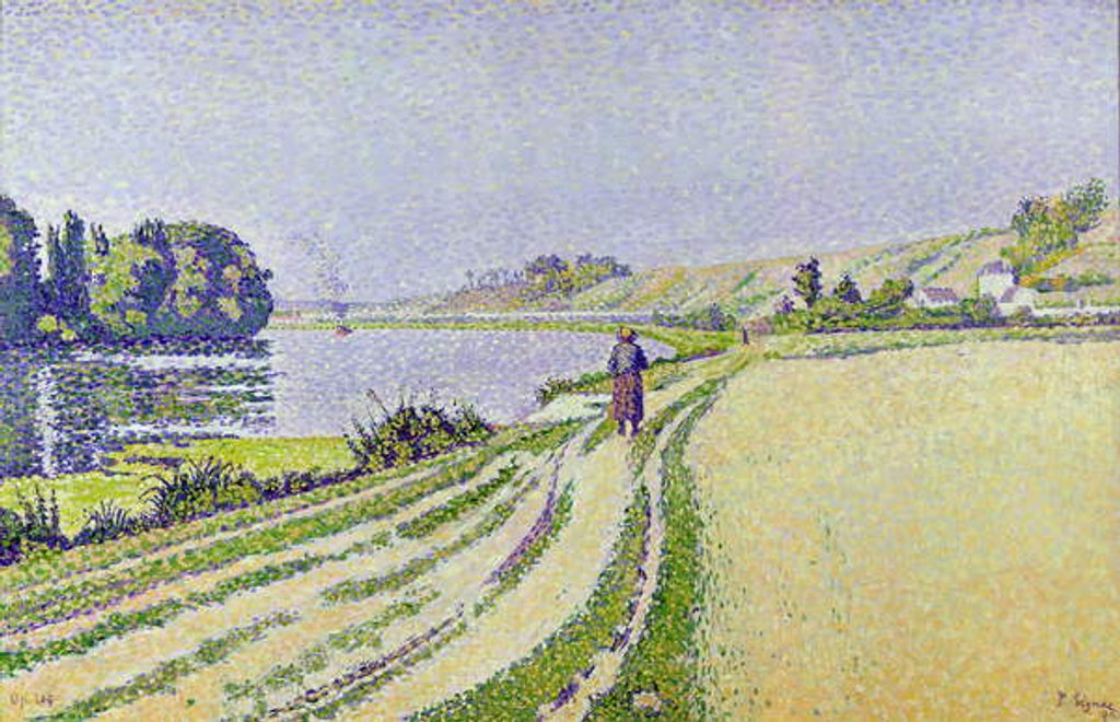 Detail of Herblay, La River by Paul Signac