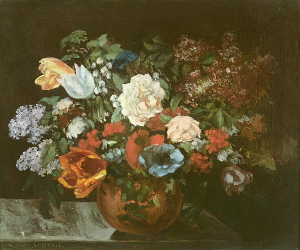 Detail of Bouquet of Flowers, 1863 by Gustave Courbet