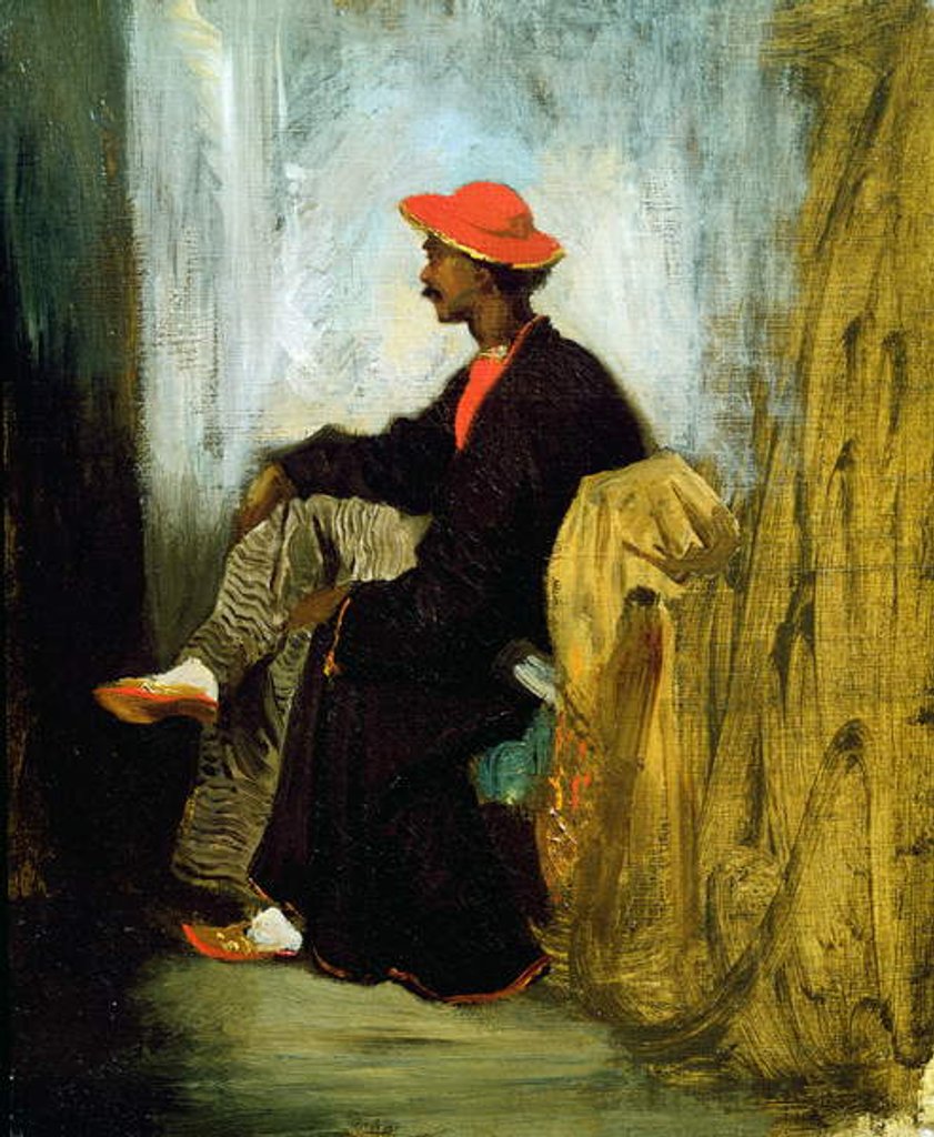 Detail of Study of an Indian from Calcutta, 1823 by Ferdinand Victor Eugene Delacroix