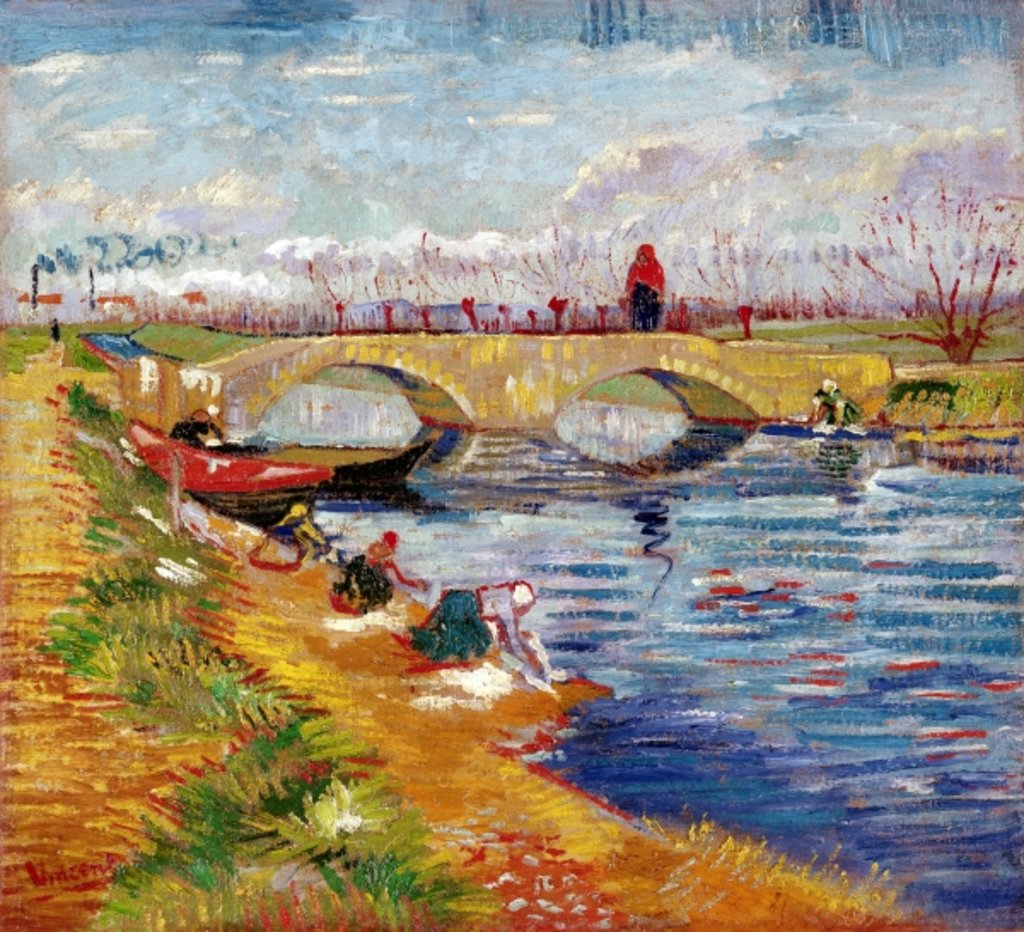 Detail of The Gleize Bridge over the Vigneyret Canal, near Arles by Vincent van Gogh