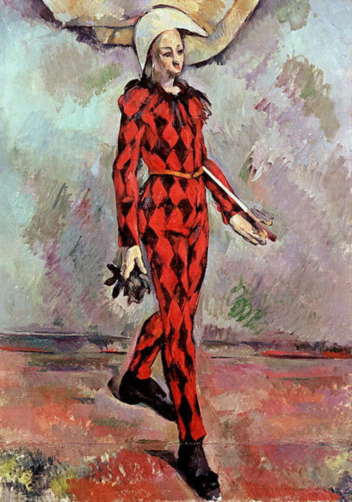 Detail of Harlequin, 1890 by Paul Cezanne