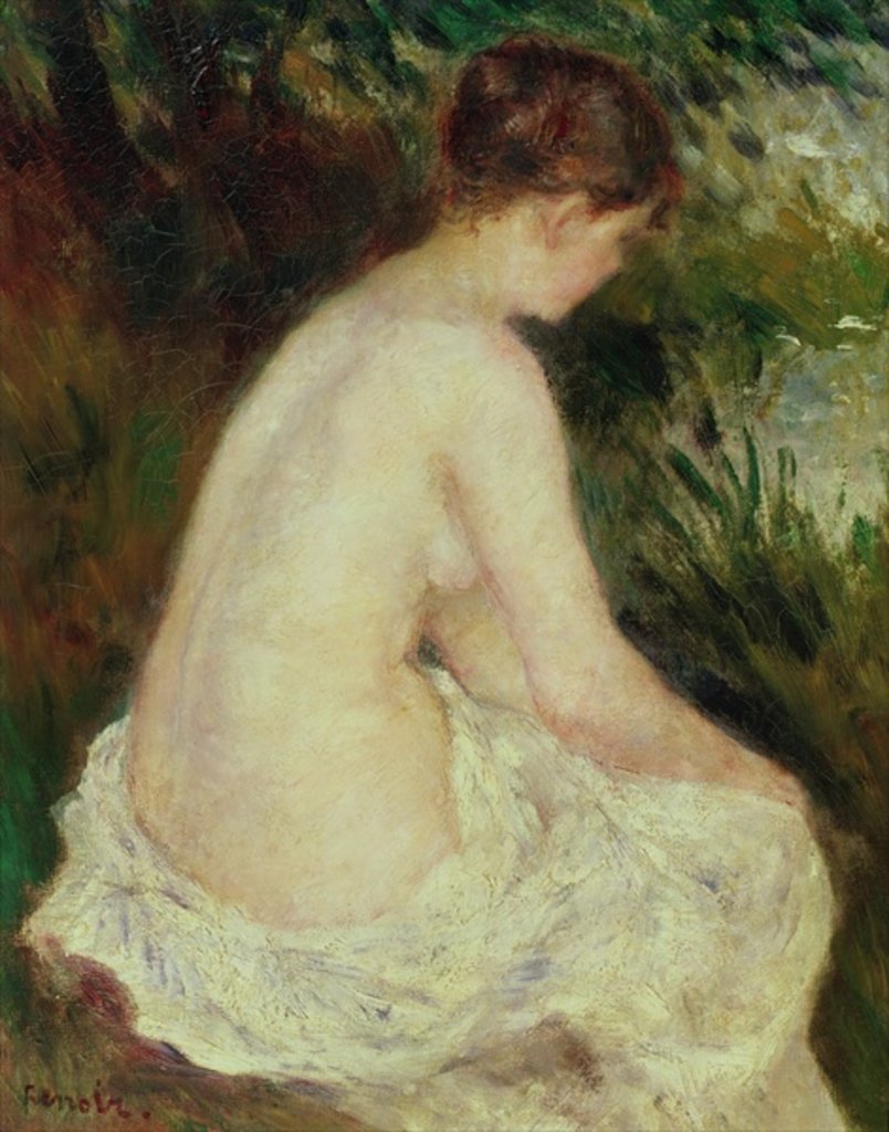 Detail of Bather, 1879 by Pierre Auguste Renoir