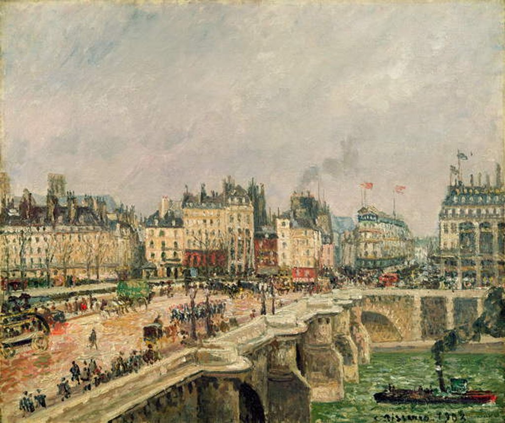 Detail of Pont Neuf, Effect of Rain, 1903 by Camille Pissarro