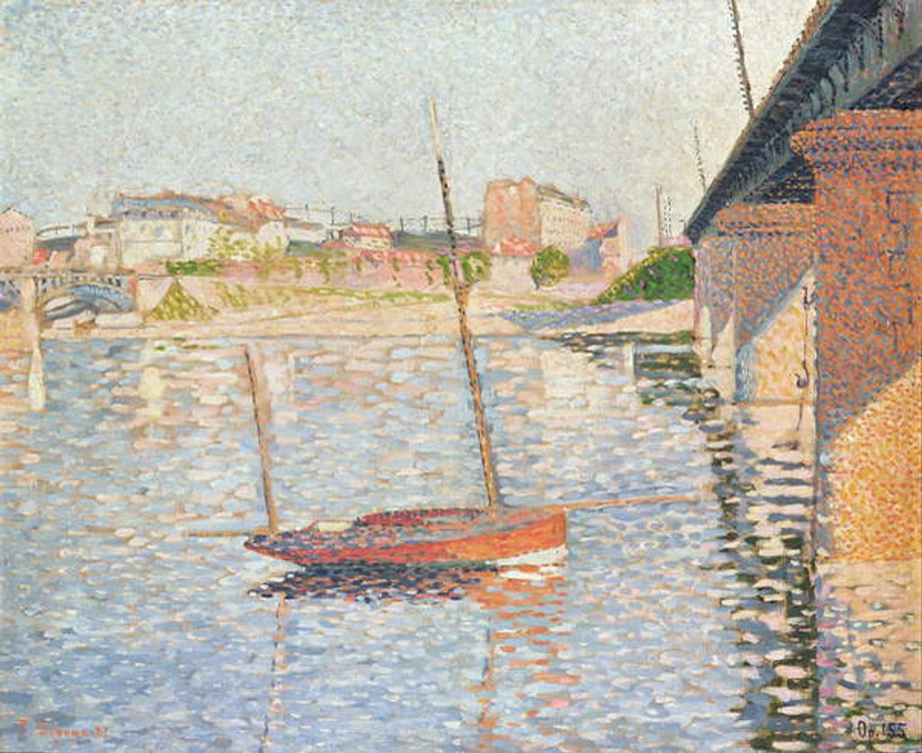 Detail of Le Clipper, Asnieres, 1887 by Paul Signac