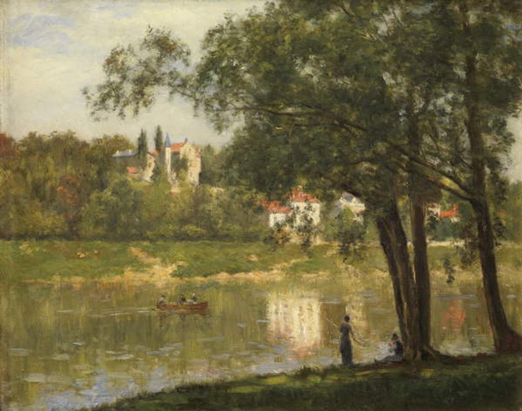 Detail of L'Île de la Grande Jatte, c.1877-82 by Stanislas Victor Edouard Lepine