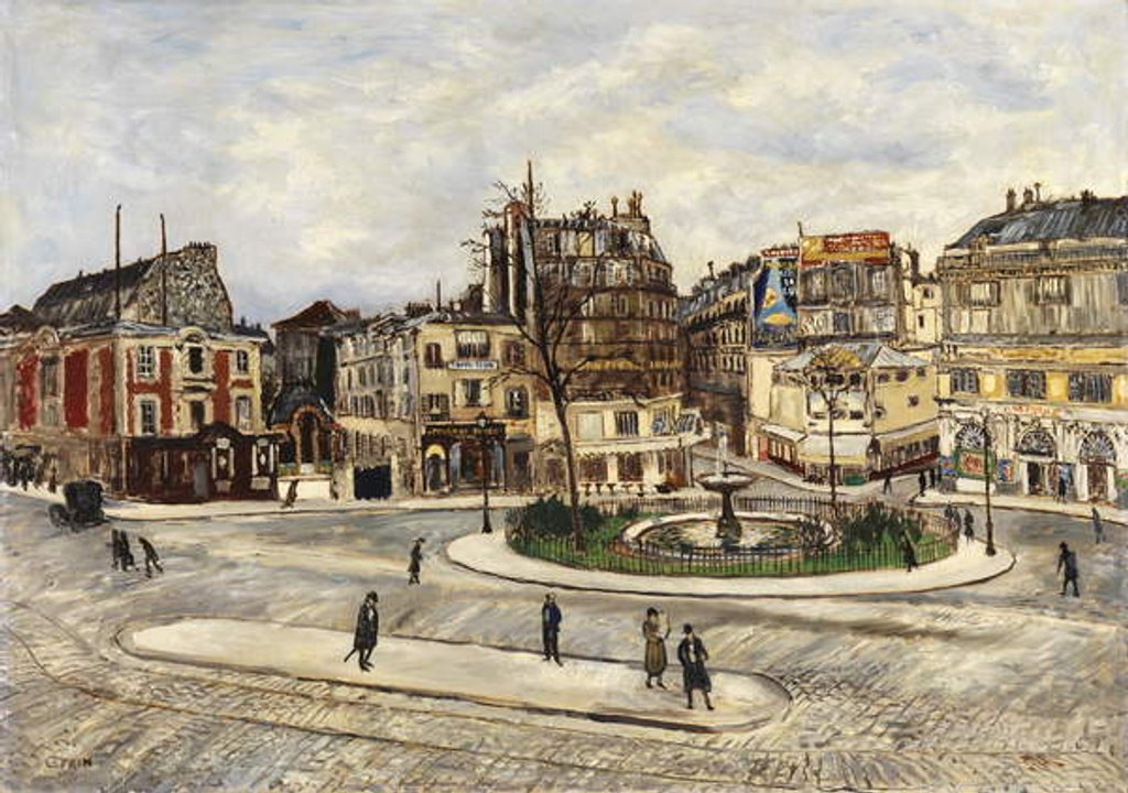 Detail of La Place Pigalle, c.1924 by Marcel Leprin