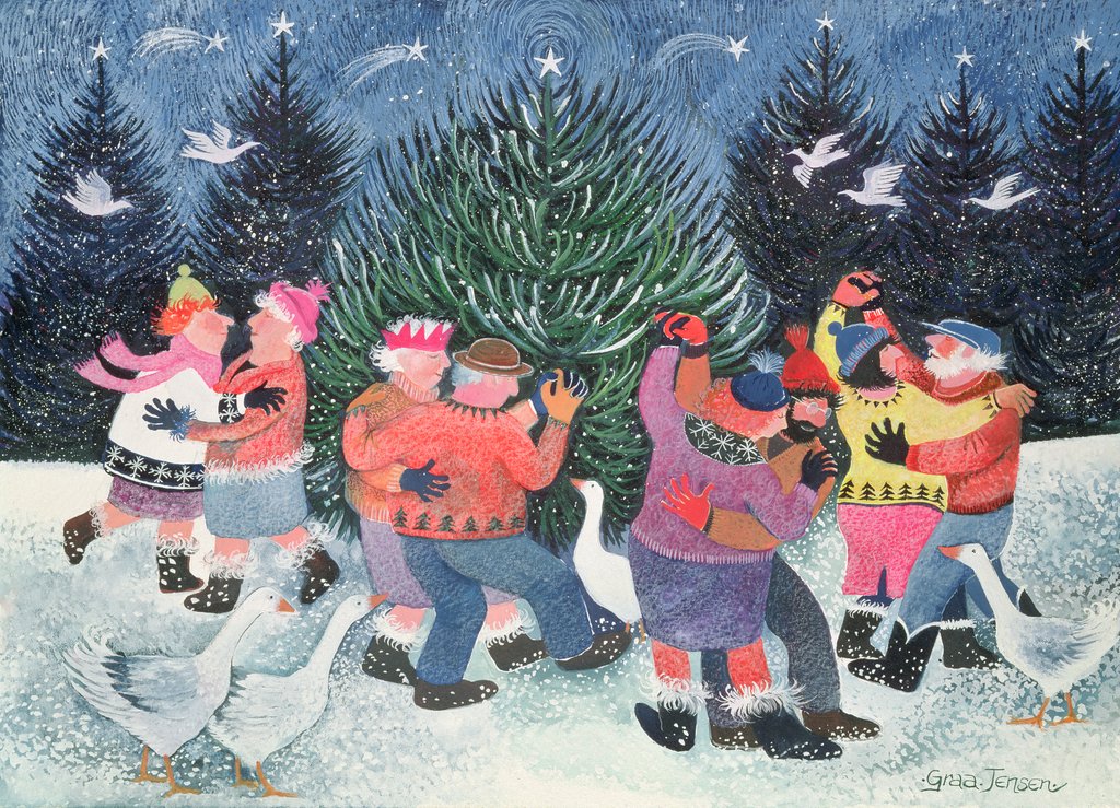 Detail of Dancing Round the Tree by Lisa Graa Jensen