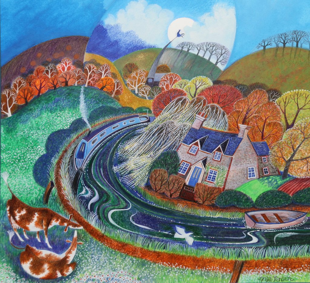 Detail of St. Catherines, river Wey, 2019 by Lisa Graa Jensen