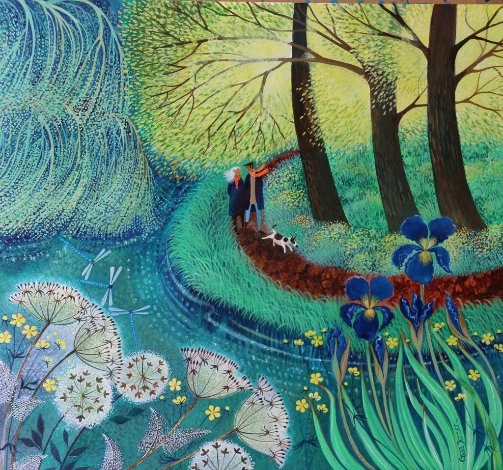 Detail of River Wey walk, 2017 by Lisa Graa Jensen