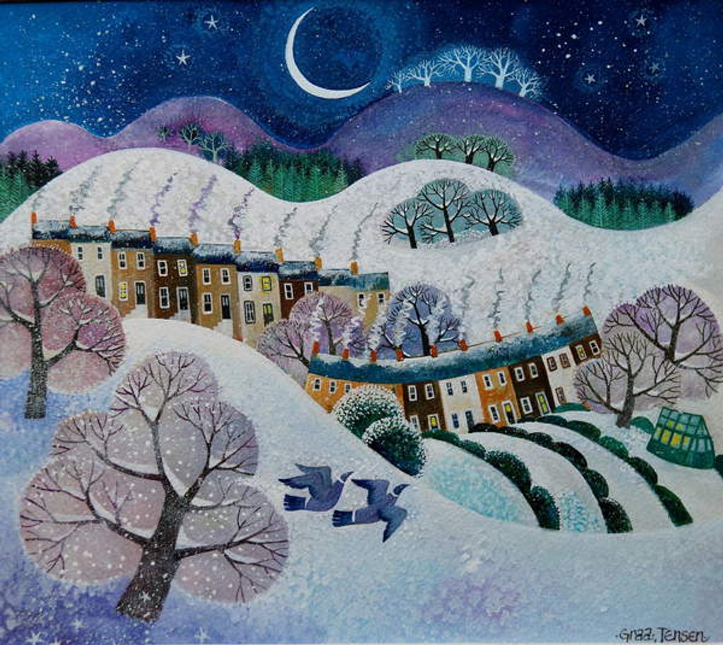 Detail of Snowfall, 2019 by Lisa Graa Jensen