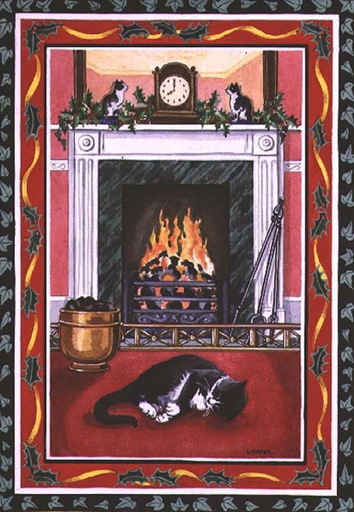 Detail of Christmas Fire by Lavinia Hamer