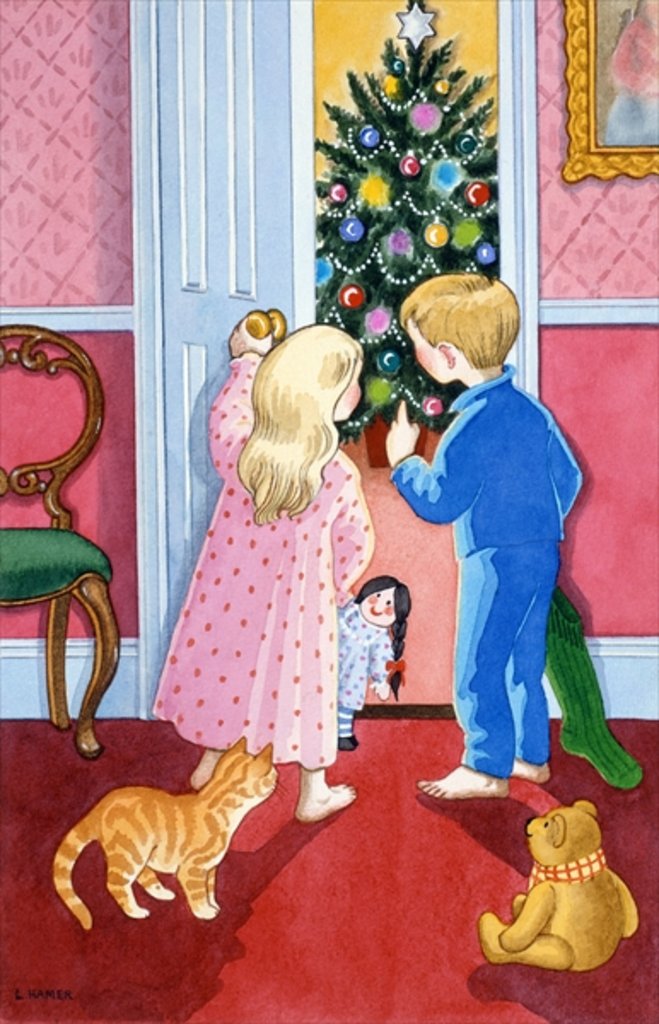 Detail of Look at the Christmas Tree by Lavinia Hamer