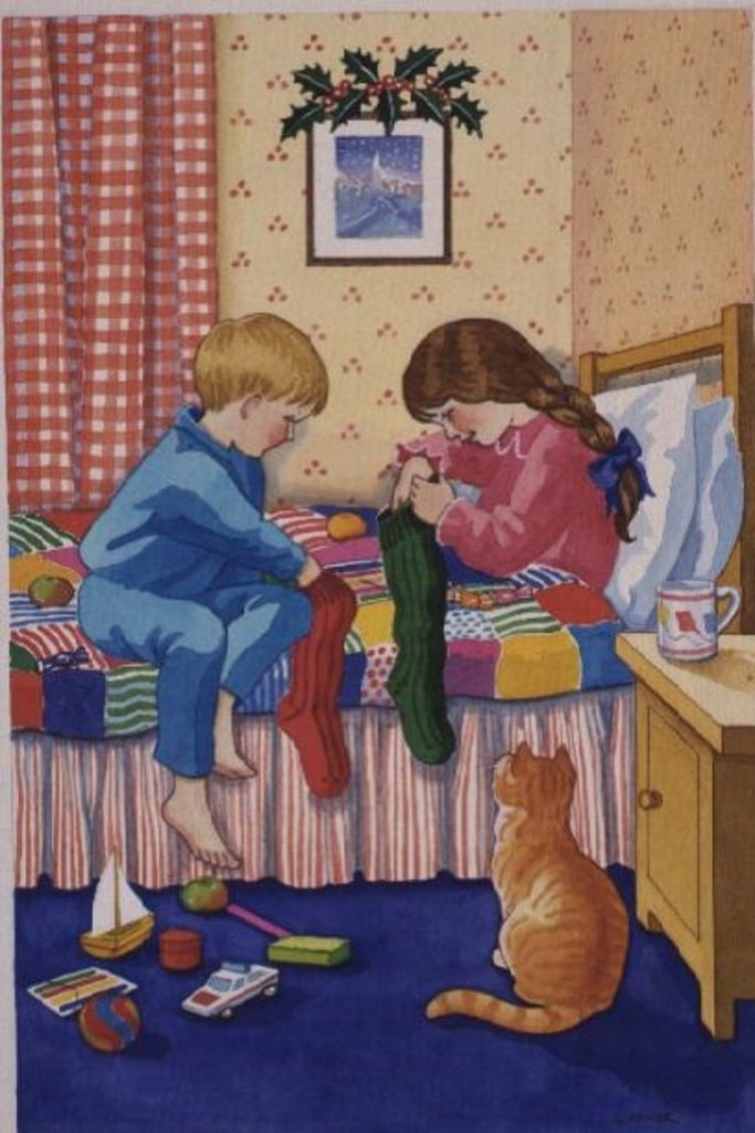 Detail of Christmas Stockings by Lavinia Hamer