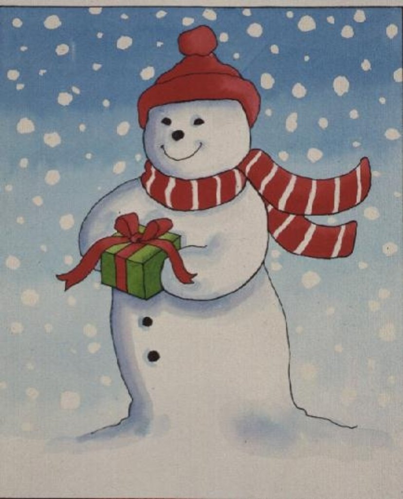 Detail of Snowman's Christmas Present by Lavinia Hamer