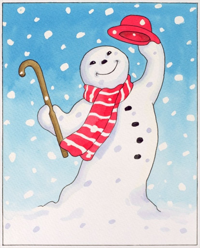 Detail of Dancing Snowman, 1996 by Lavinia Hamer