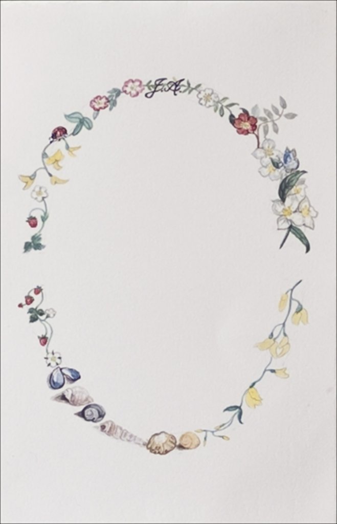 Detail of Jane Austen Garland, 2008 by Caroline Hervey-Bathurst