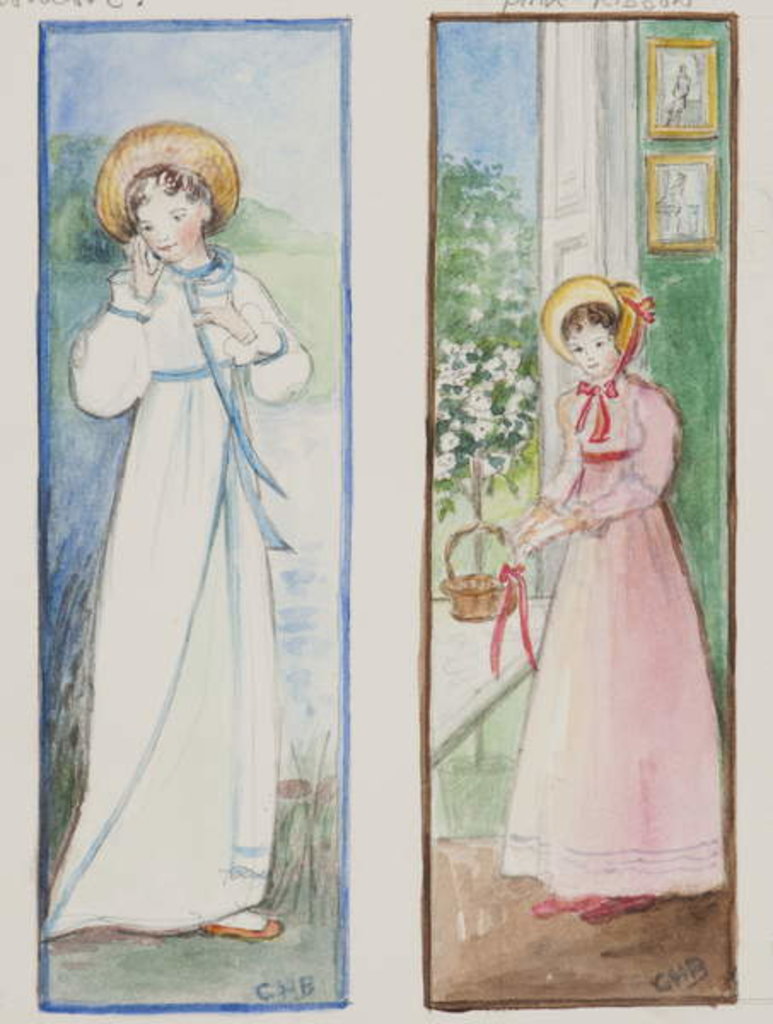 Detail of Elizabeth Bennet and Emma Woodhouse, 2011 by Caroline Hervey-Bathurst