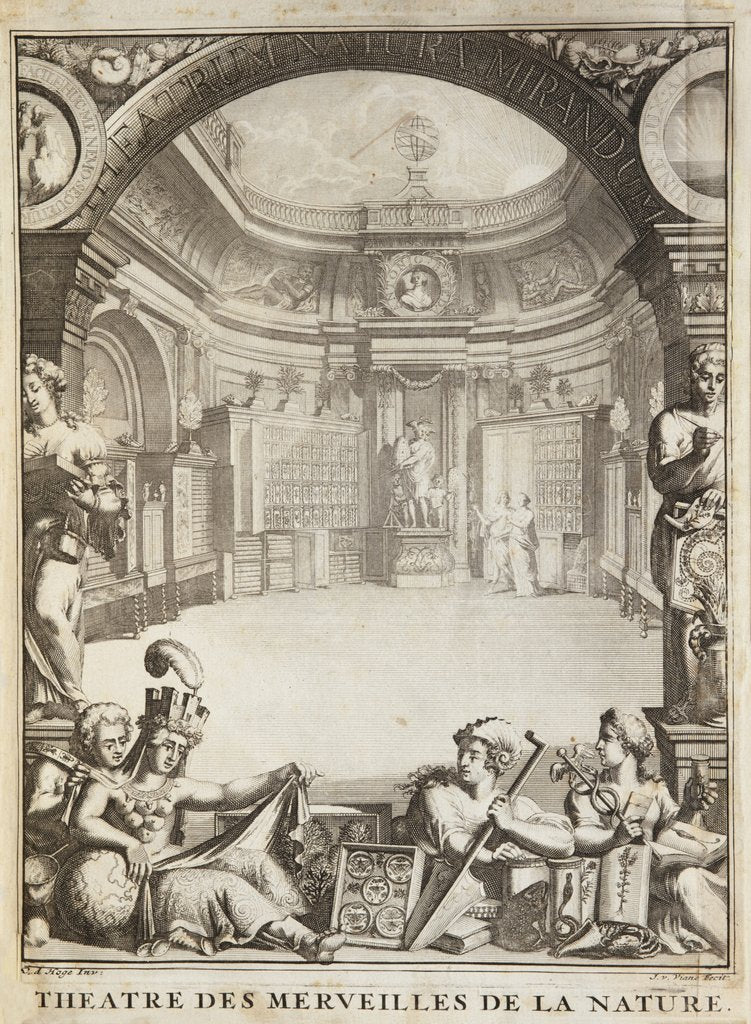 Detail of Frontispiece 'Theatre des merveilles de la nature' by J. V. Viane