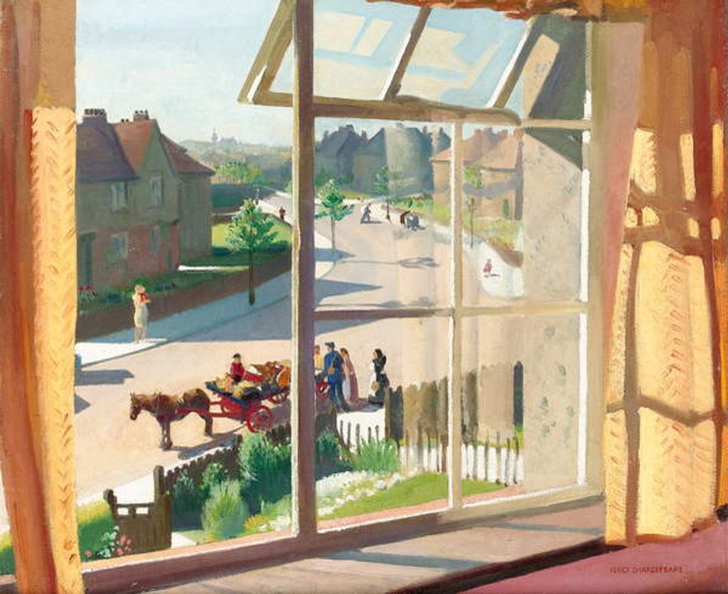 Detail of View from the artist's bedroom, c.1930 by Percy Shakespeare