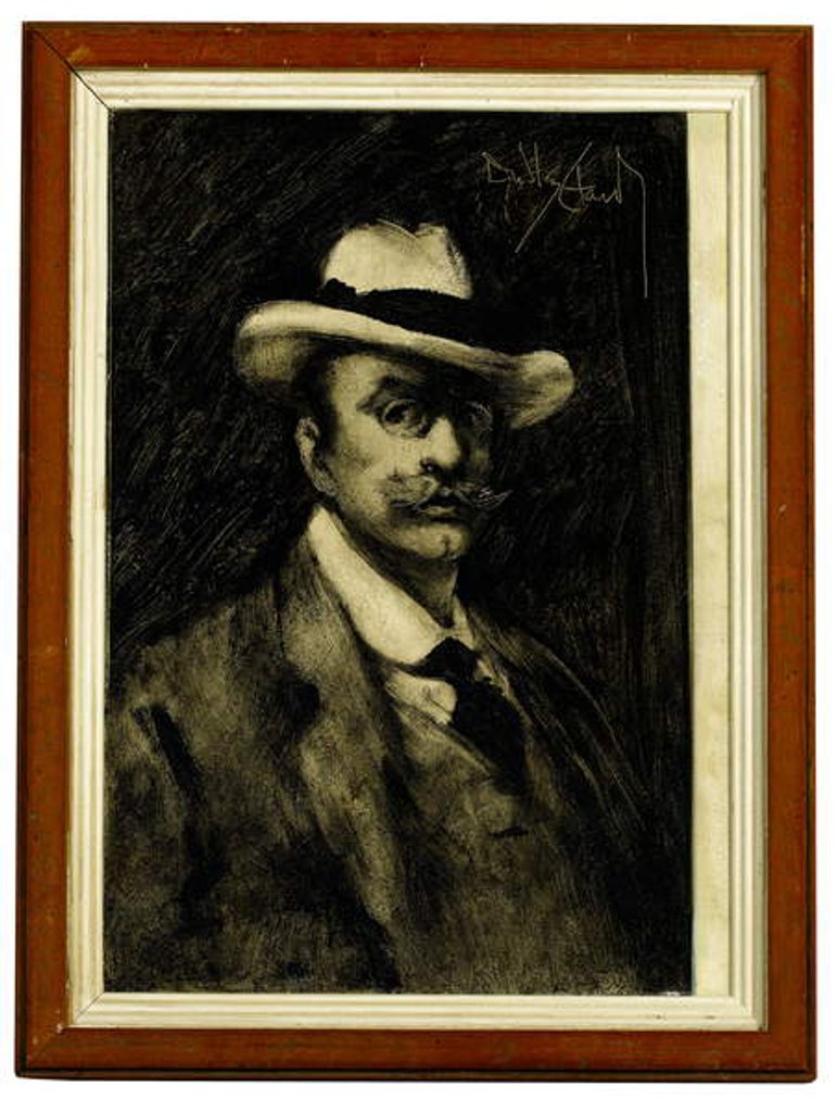 Detail of Self portrait, 1899 by Dudley Hardy