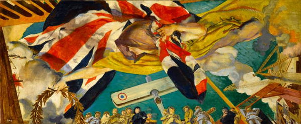Detail of Study for Ceiling painting in the Great Hall of the Institute of Civil Engineers, c.1919 by Charles Sims
