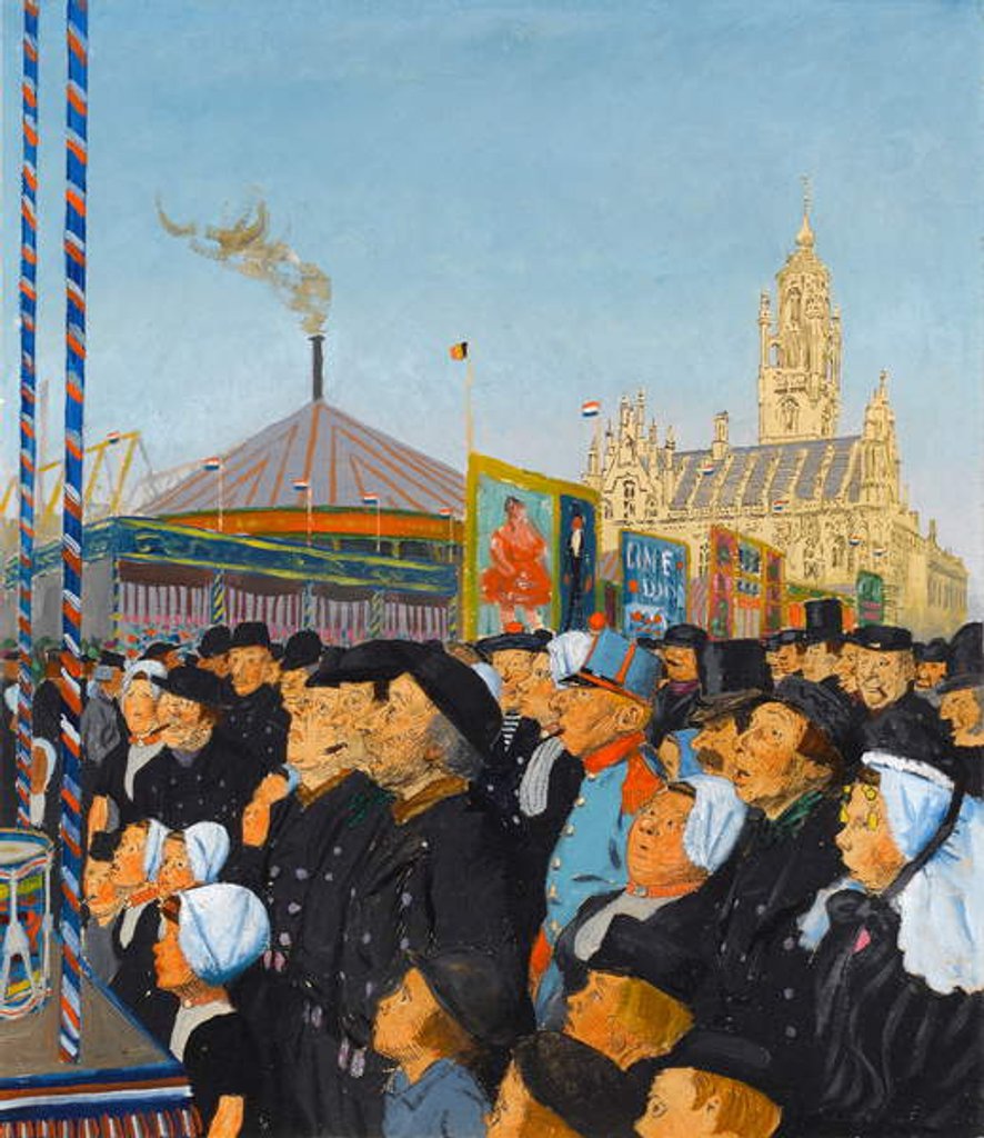 Detail of At Middleburg: The Kermis, August, 1913 by Charles Pearse