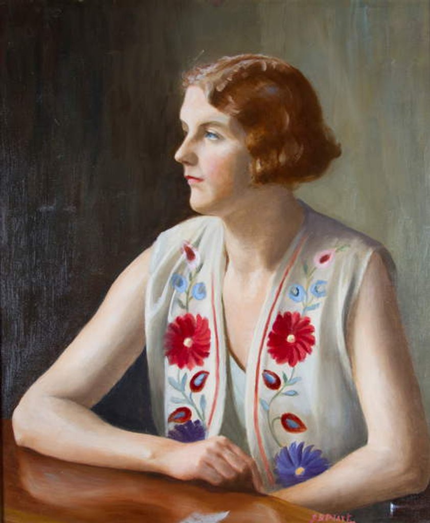 Detail of Portrait of the writer and illustrator Marian Ada. Peart, c.1930 by Captain J. B. Peart