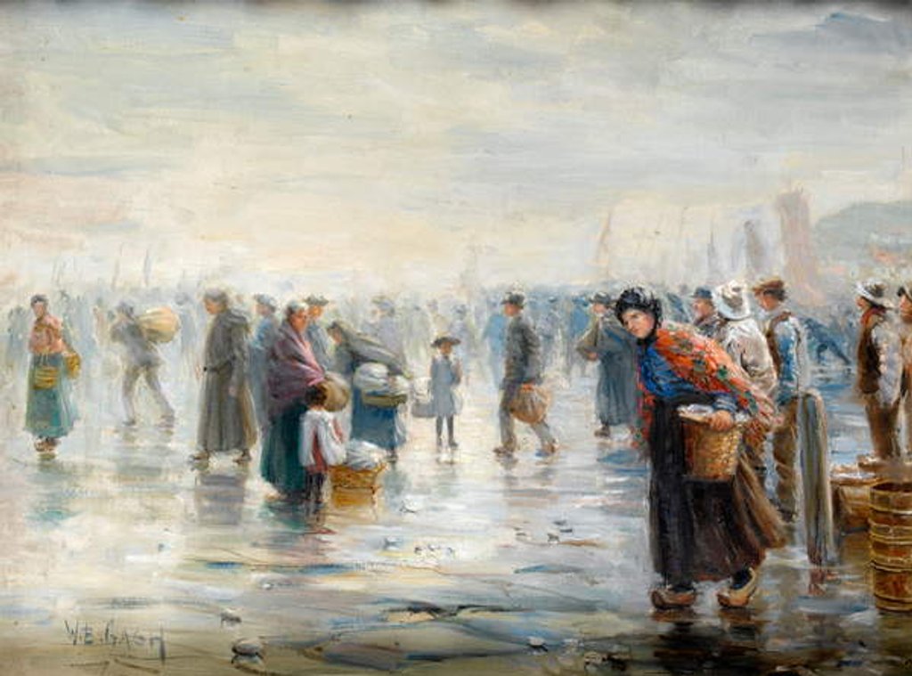 Detail of Crowds on a Wet Day by Walter Bonner Gash