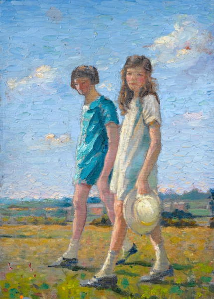 Detail of Study for 'The Inseparables' by Walter Bonner Gash