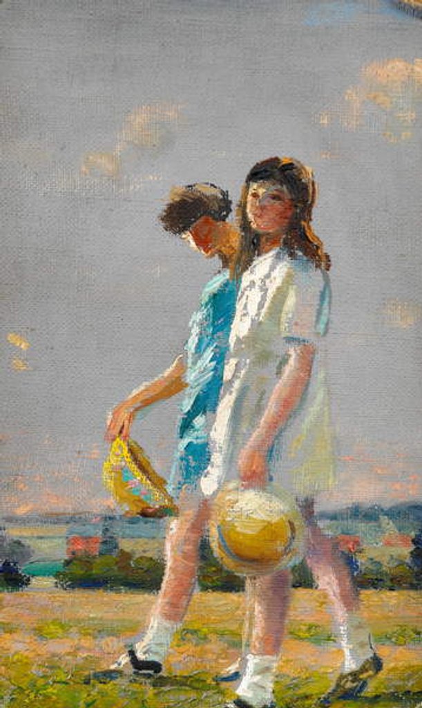 Detail of Study for The Inseparables II by Walter Bonner Gash