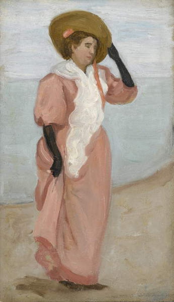 Detail of A Lady by the Sea,, c.1895 by Arthur Haythorne Studd