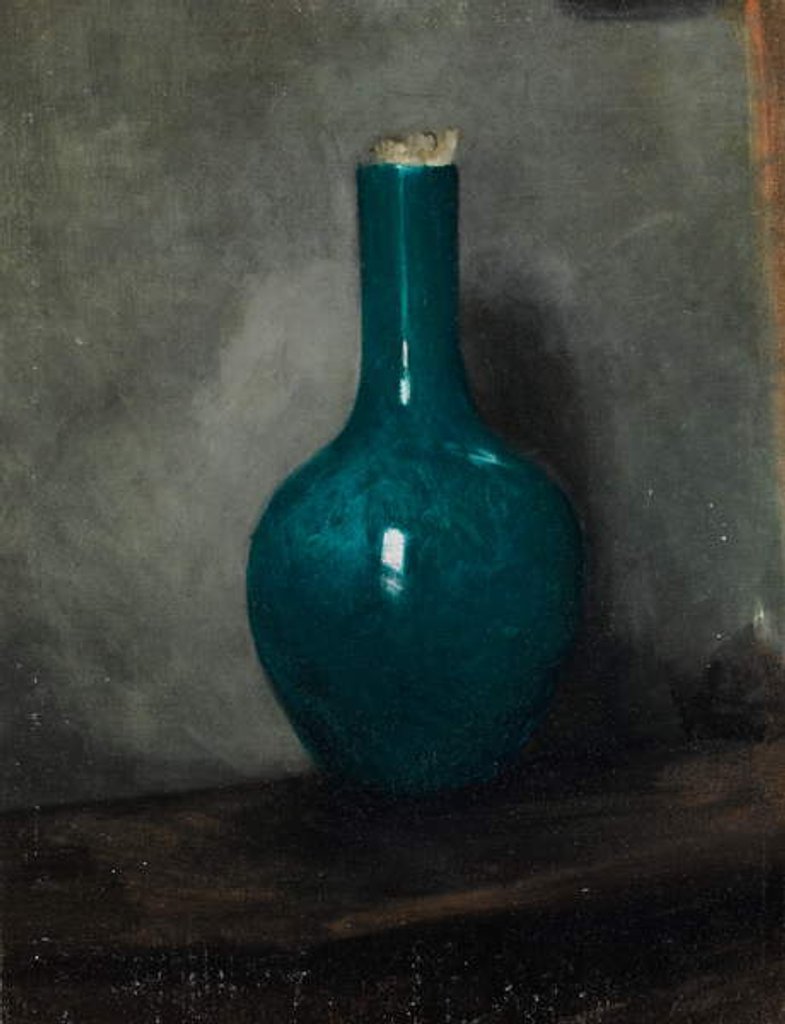 Detail of Blue Vase on grey background, c.1885 by Albert de Belleroche
