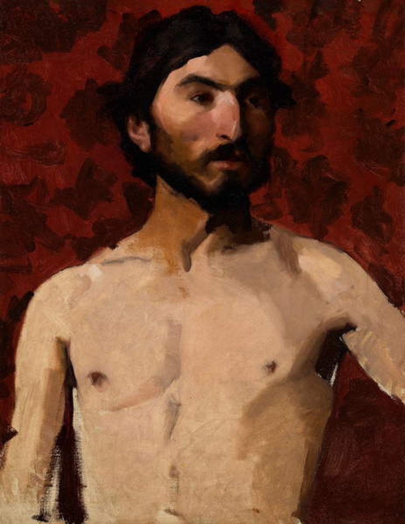Detail of Life Study - bearded man, 1880s by Albert de Belleroche