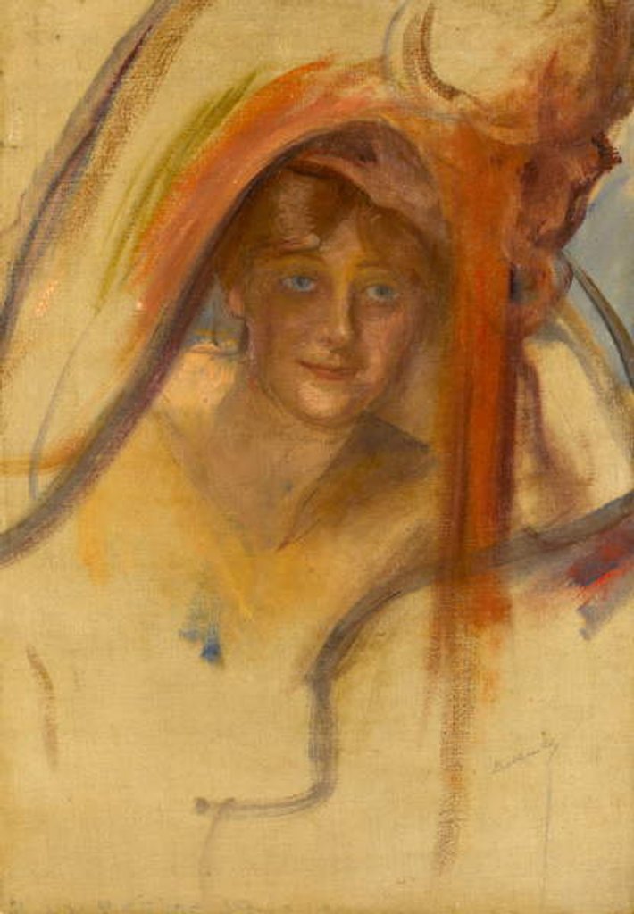Detail of Study for Femme a la Harpe, c.1902 by Albert de Belleroche