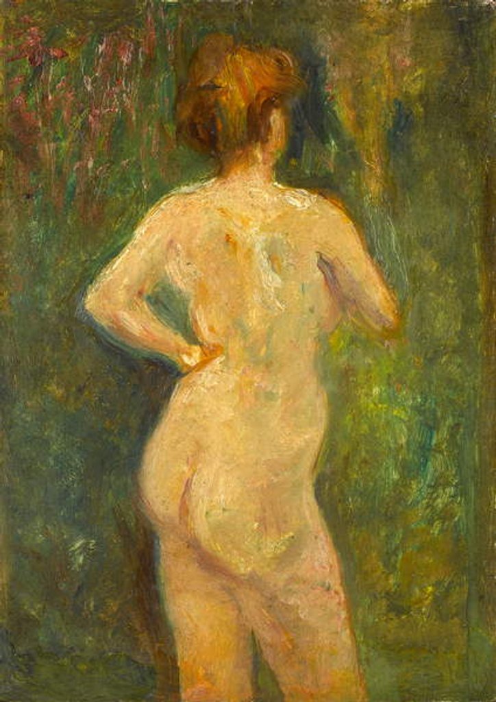 Detail of 3/4 length standing nude, rear view, c.1895 by Albert de Belleroche