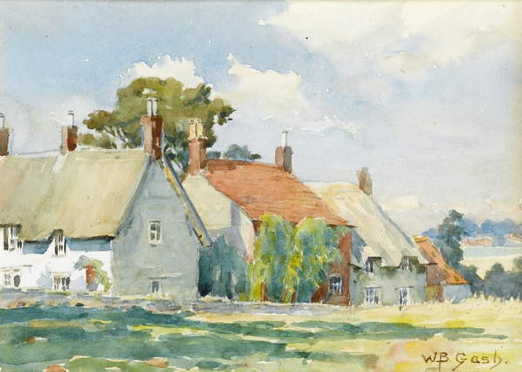 Detail of Country Cottages by Walter Bonner Gash