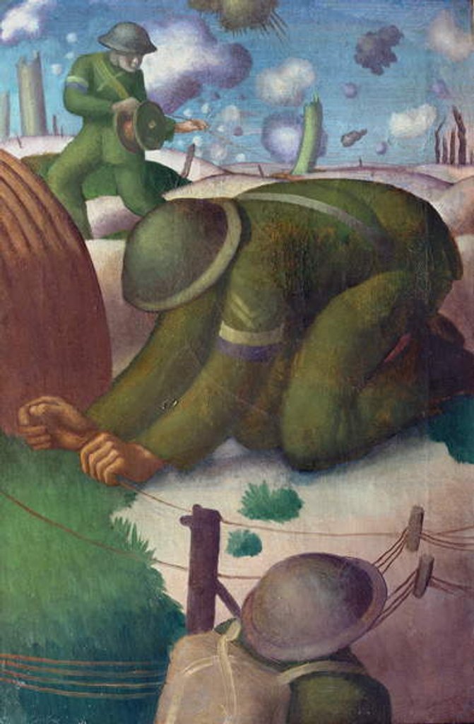 Detail of Laying Telephone Wire, c.1919 by Colin Unwin Gill