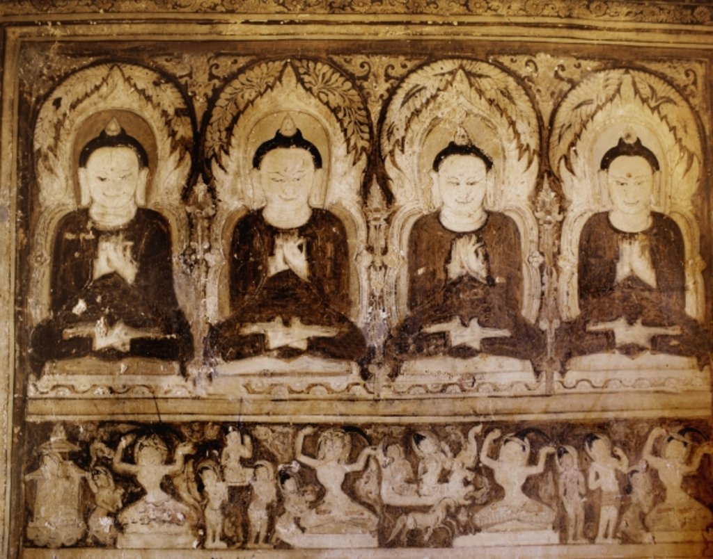 Detail of Four Buddhas by Burmese School
