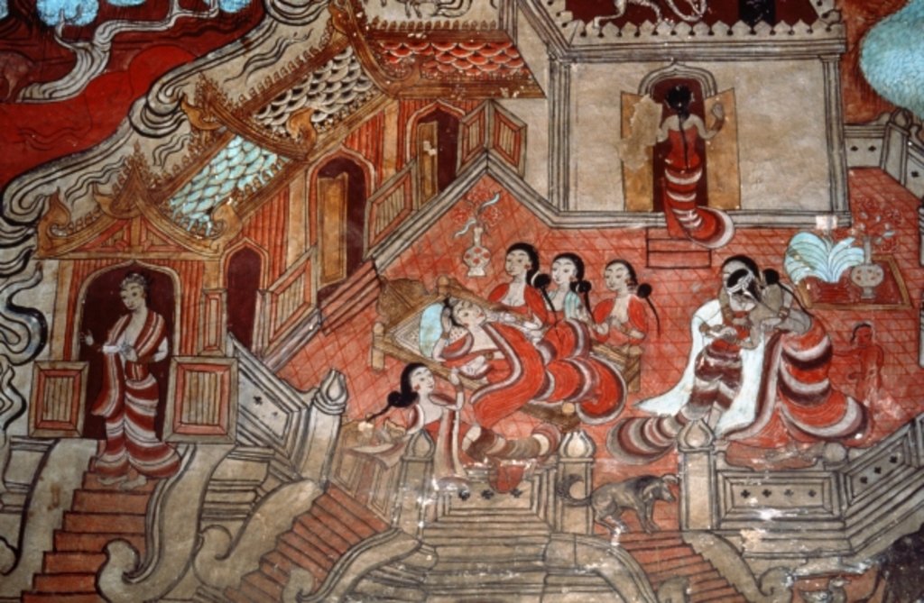 Detail of Scenes from the life of a Bodhisattva, 1776 by Burmese School
