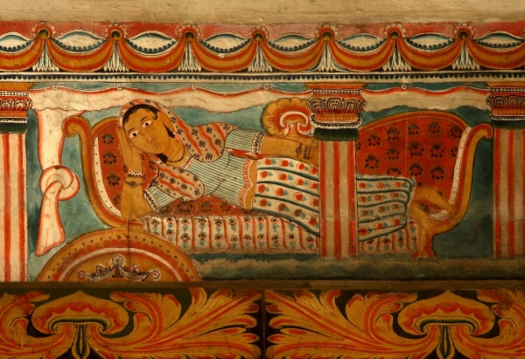 Detail of Wall painting in the Image House of the Subdharama Temple, Dehiwala by Sri Lankan School