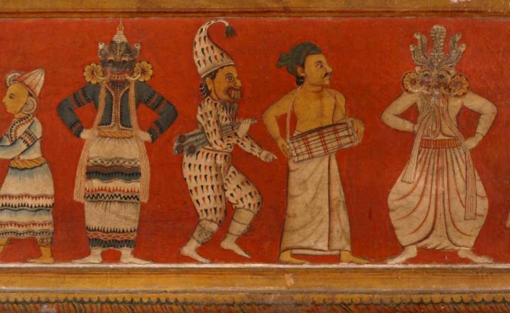 Detail of Wall painting in the Image House of the Subdharama Temple, Dehiwala by Sri Lankan School