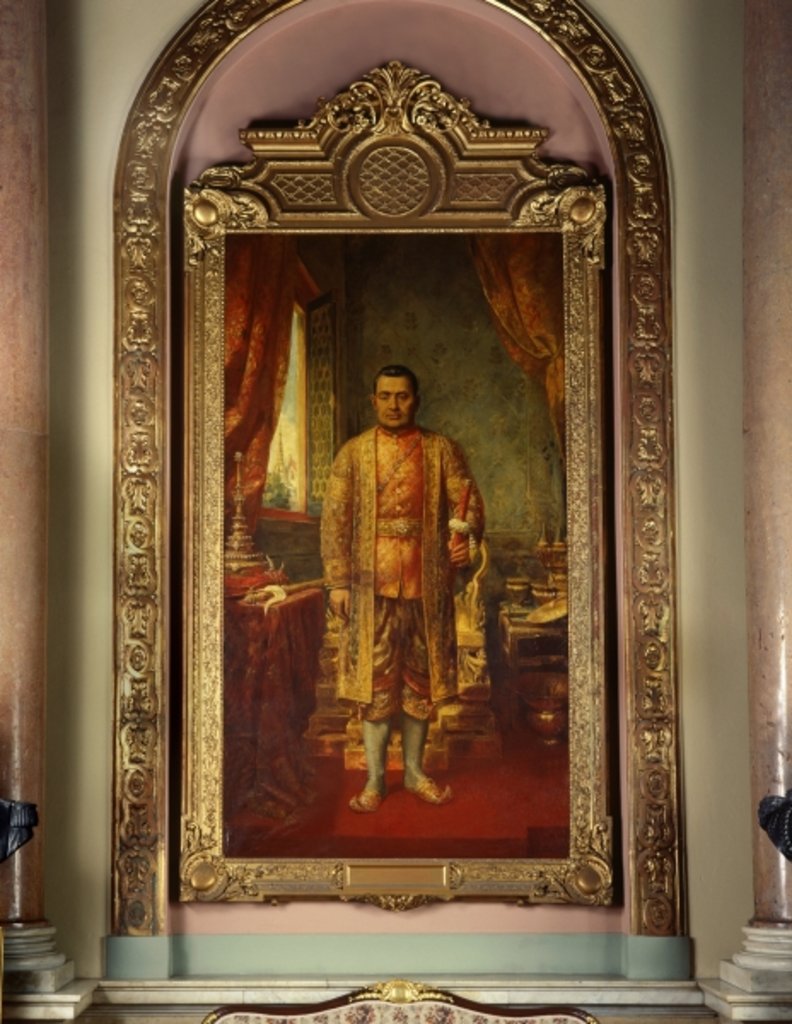 Detail of Portrait of King Jessadabodindra by Thai School