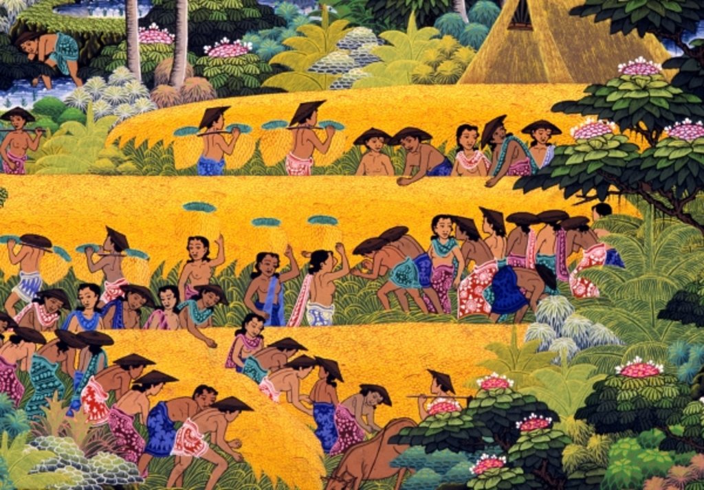Detail of Rice Harvest, Bali by Anonymous