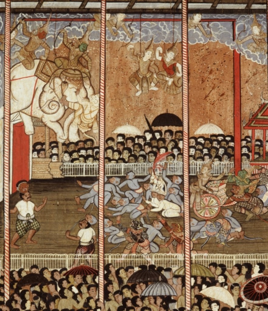 Detail of A Ramakien performance by School Thai